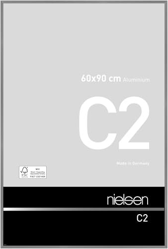 nielsen Aluminium Bilderrahmen C2, 60x90 cm, Struktur Grau Matt