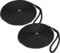Savage Island 2 x 14mm Docking Boat Yacht Lines Mooring Rope - Spliced Loop At One End - 3 Colours / 3 Lengths Available (Black, 10m)