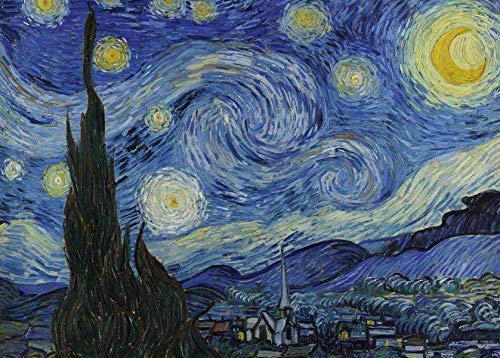 Close Up Riesenposter Vincent Van Gogh Kunstdruck The Starry Night (140cm x 100cm) + Ü-Poster