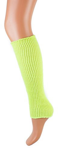 Mytoptrendz® Leg Warmers 40cm Long Girls Costume Dance Fashion Legwarmers (Neon Yellow)