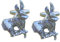 Manschettenknopfe Hase, Galoppierender Hase, Handgegossen, von William Sturt, aus Deutsche Zinn (Pewter)