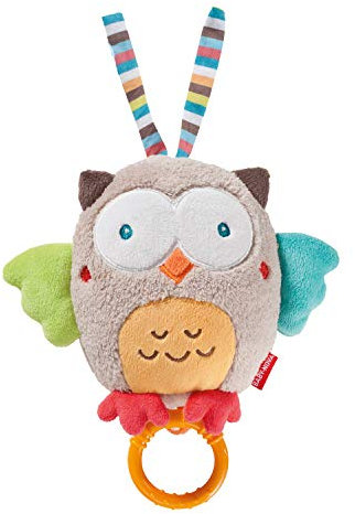 babynova Spieluhr Eule ab 0 Monate, Einschlafhilfe für Babys, Musik Spieluhr mit der Melodie Schlaf Kindlein Schlaf - Schlafhilfe zum Aufhängen und Aufziehen – Geschenk zur Geburt