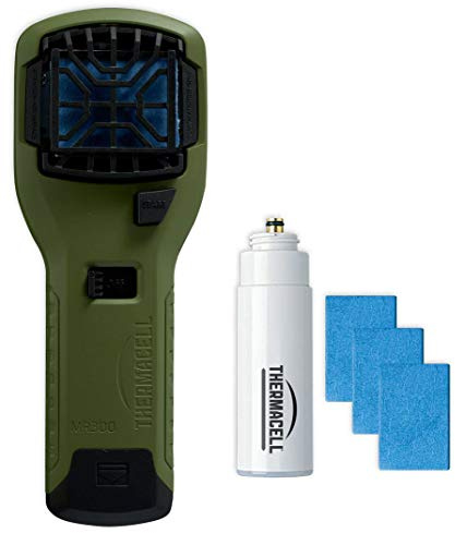 Thermacell MR300 Mosquito and Midge Protector Includes 3 x 4hr Mats and 1 x 12hr Cartridge Easy to Use, Highly Effective DEET-Free No Spray 20 sq m Zone of Protection - Green