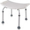 AUFUN Duschhocker Duschstuhl 38-53cm Höhenverstellbar Duschhocker Anti-Rutsch Badsitz Duschhilfe Duschsitz aus Alu und Kunststoff für Alter, Schwangere