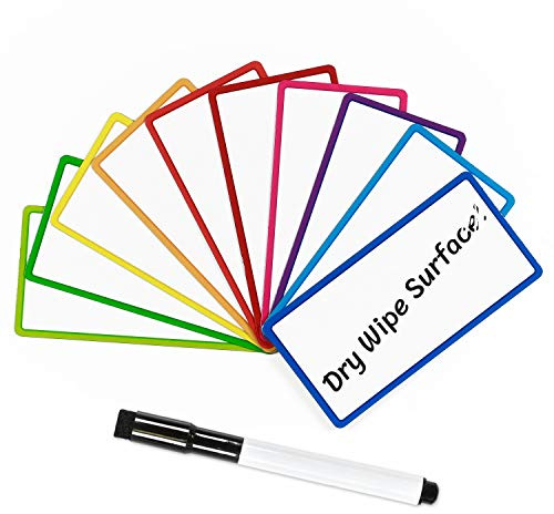 TMS Magnetische trocken abwischbare Etiketten, mehrfarbig, flexibel, trocken abwischbar, kleines Whiteboard für Ihren Kühlschrank, Zuhause, Schule, Büro, Lager, ideal für Agile, Scrum, Kanban oder