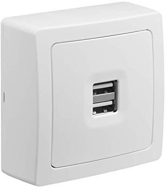 Blok Enchufe Usb Doble 2,1A Blanco