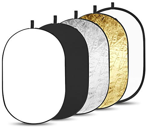 BDDFOTO 150 x 200 cm Réflecteur Photo 5 en 1, Panneau Réflecteur Photo Pliable Multi-Disques, pour Photo Vidéo, Accessoires de Lumière Photographique
