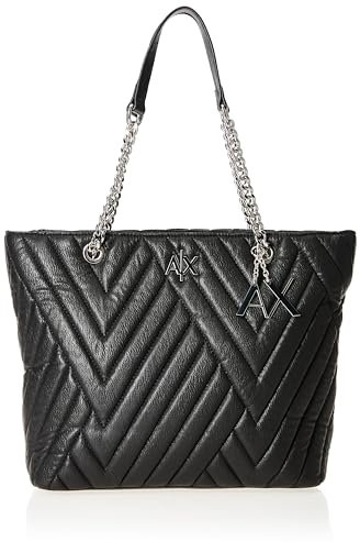 Armani Exchange Damen Margareth Shopping Crossbody, Schwarz, M EU