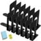Qualsen Buchstütze, Buchhalter, Buchstützen aus Metall, Bücherstützen, Buchständer Kinder, Bücherständer, Buchregal 6 Paare (12 Stück), Schwarz, 17 x 12 x 15 cm