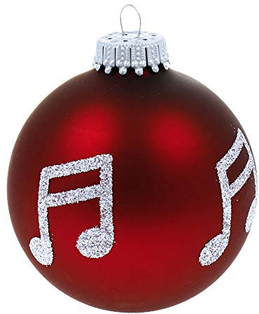 Weihnachtskugel Note - Schönes Geschenk für Musiker (Bordeaux-rot)