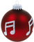 Weihnachtskugel Note - Schönes Geschenk für Musiker (Bordeaux-rot)