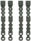 WarmHeartting Tactical Molle System Malice Clips Gurt MOLLE-Clip Verbindungsclips Zubehör für Taktische Taschenrucksäcke