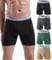 wirarpa Men's Underwear Trunks Cotton Stretch Boxer Shorts Regular Leg Open Fly Tagless Underpants for Men 4 Pack Multicoloured Size L