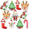 ASTARON 11 Stück Weihnachten Luftballons für Weihnachtsparty Deko,Weihnachtsgeschenke für Kinder,Weihnachtsmann,Rentier,Schneemann,Lebkuchen,Weihnachtsbaum,Ballondekoration für Weihnachtsfeierzubeh