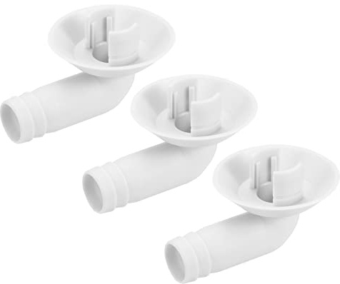 sourcing map Air Conditioner Drain Hose Connector 19mm Tube Elbow Fitting Replacement Part Accessories for Mini-Split Window AC, Beige Pack of 3