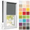 Estika Rollo für Fenster ohne Bohren - 40cm x 120cm - Grau 1-25 Stofffarben, Klemmfix Montage, Fensterrollos für innen, Sichtschutz für Fenster und Balkontür (40 cm Stoffbreite)