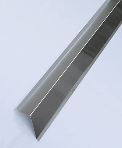 EXCOLO Dach-Abschluss-Blech Giebelblech Dachrandblech Ortgangblech Ortgangwinkel Ortblech 65x85, 2 m lang Winkel Dach Kantblech Alu natur blank silber lackierbar (Schrägdach 50 x 85 mm)