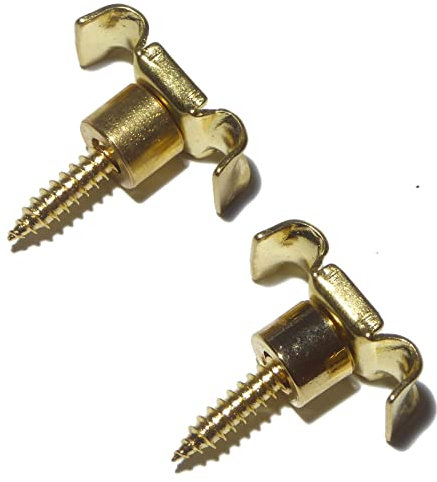 Pair of gold bass guitar string trees/retainer 10.8mm string spacing 4.7mm raiser