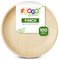 FOOGO Green 100pcs Assiettes Jetables Feuille de Palmier, 23cm Grandes Rondes, Écologique Biodégradable Compostable Comme Assiettes Bois, Bambou, Papier, Plats Chauds, Mariage, Pique-Nique, Fête