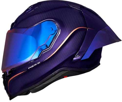 NEXX X.R3R Hagibis Helm (Lila, L (59/60), ECE, Motorrad)