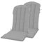 YEFU Adirondack Stuhlkissen, dünnes Schaukelstuhlkissen mit Riemen, 2er-Set, klappbares Terrassenstuhlpolster für drinnen und draußen, 50 x 50 x 3 cm, Grau