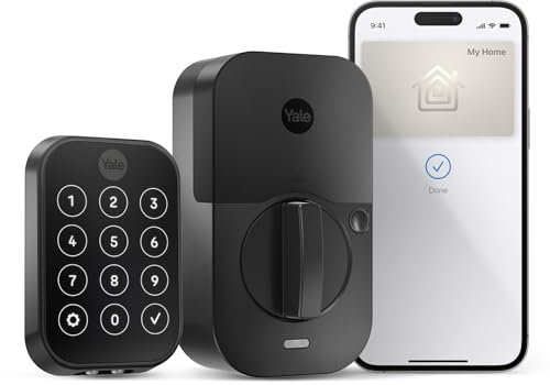 Yale Assure Lock 2 Plus (neu) mit Apple Home Keys - Schwarzes Wildleder - Kein WLAN, Benötigt Apple Home Hub über HomeKit für Fernzugriff