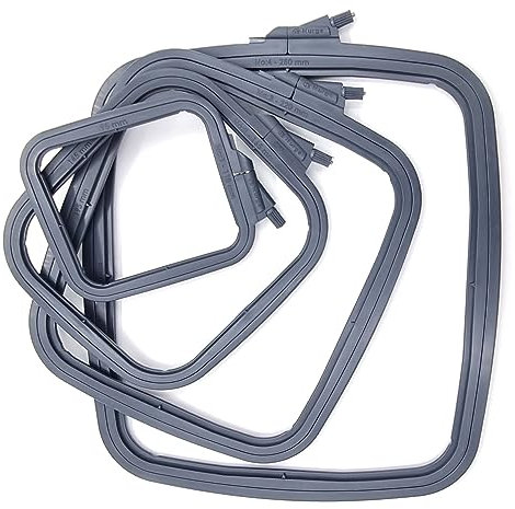 Nurge Quadratischer Stickrahmen aus Kunststoff, für Kreuzstich, 4-teiliges Set, Anthrazit