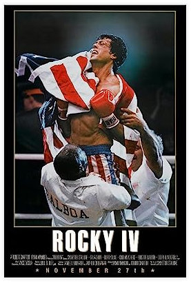 MAHWER Rocky 4 Filmposter auf Leinwand, Poster, Wandkunst, Dekor, Bild, Gemälde für Wohnzimmer, Schlafzimmer, Dekoration, ungerahmt, 30 x 45 cm