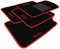 DHCarMats – Tappetini Auto per Fiat 500 dal 2010 – Ricamo con Bordo – Moquette su Misura – Set Completo Anteriore e Posteriore – Accessori Interni Personalizzati (Rosso)