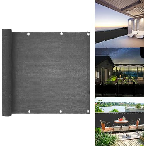 Balcony Privacy Screen Cover Balcony Cover Shading Net Anti-peeping Weatherproof Windscreen UV Protection Outdoor Privacy Screen for Garden Balcony Terrace, 90 x 500 cm