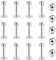 Gojewen 12er Lippenpiercing Stecker 1,2mm Chirurgenstahl Piercing Lippe Labret Helix Tragus Stud Silber 6mm