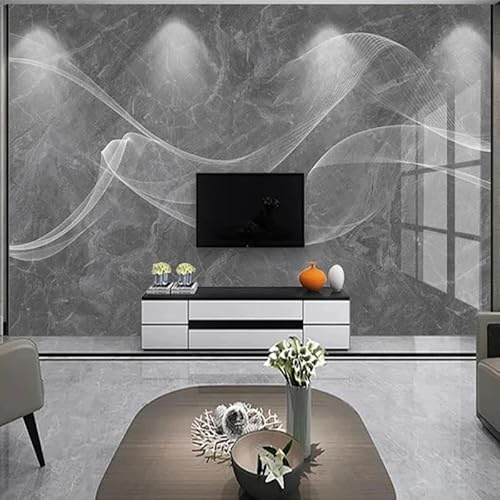 XINRUYI 3D Wallpaper Mural Wall Painting Wallpaper Grey Marble Smoky Living Room Bedroom TV Background Wall Decals