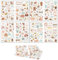 Goiern 4 Stück 212 Stickers Babyalbum,Aufkleber für Kinder und Baby Fotoalben, 8 Bögen DIN-A4 DIY Scrapbooking Aufkleber zum Gestalten, Baby-Scrapbook-Aufkleber(Braun)