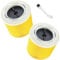 2 Pieces KFI 3310 Cartridge Filter, Steel Filter Bracket Fit for Karcher Hoover Filter KWD1-KWD3, SE4001/40 with a Brush (Orange)