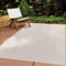 In & Outdoor Teppich Wetterfest Wohnzimmer Balkon Küchenteppich Terrassenteppich Flachgewebe Sisaloptik Meliert Einfarbig weiß 160x220 cm