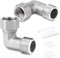 ERGAOBOY 1 pezzi gomito a 90 gradi in acciaio inox 304 2 estremità connettore mobile flessibile, 1/2” femmina e maschio per spruzzatore, valvola angolare, braccio doccia