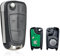Heart Horse 2 Tasten Auto Fernbedienung Schlüssel Gehäuse für Opel Vauxhall Vectra C Signum Astra H Corsa Klapp Auto Schlüsselgehäuse mit 433Mhz ID46 Chip & Batterie & HU100 Klinge (PCF7946 Chip)