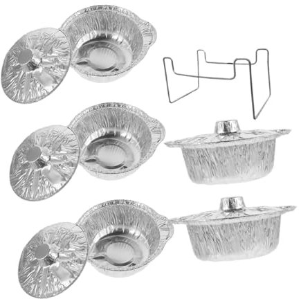 CAXUSD 1 Juego De Sartenes De Papel De Aluminio Grandes para Hornear Redondas Desechables para Acampar Parrilla para Cocinar Al Aire Libre Fáciles De Usar