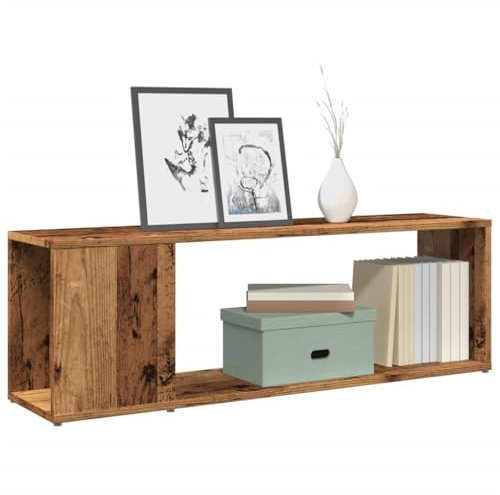 Brokky TV-Schrank TV MöBel Fernsehschrank TV Cabinet Fernsehtisch Schrank Wohnzimmer Altholz-Optik 100x24x32 cm Holzwerkstoff