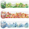 HNLMZ Washi Tape Set,3 Rollen Scrapbook Stickers,Blumen PET Washi Tape,PET Transparente Dekorative Aufkleber für Sammelalben, Tagebücher, Notizblöcke Verwendet und DIY-Fotoalben(H)