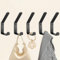 Bosdontek Large Wall Hooks for Hanging Coats, 5 Pack Coat Hooks for Wall Sturdy Metal Hooks with Screws, Heavy Duty Coat Hooks Wall Mounted Individual Coat Hangers for Hat, Towel, Clothes, Backpack