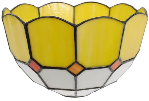 Angoily -Lampenschirm Oval Glockenlampenschirm Pendelleuchte Lichter ästhetisch deckenlampe abdeckung deckenleuchte abdeckung Ersatzlichtschirme hängende Lampenschirme Glas Yellow