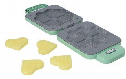 Gaufrier Enfant avec Son et Lumiere, Little Chef - Machine a gaufres realiste - Accessoire Cuisine - Set Jouet d'imitation et Une Carte