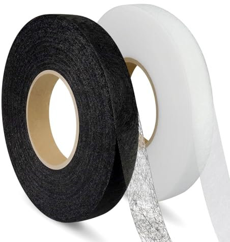 SOPSTUO Wonder Web Hemming Tape 2 Pack - 2cm Wide Iron On Hemming Tape, Hem Tape for Trousers Curtain Jeans Garment Cloth