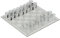 Clear Shot Glass Chess Set, 10x10 Inch Glass Chess Board with 32PCS Cups Chess Pieces, Drinking Shot Chess Set, Funny Chess Sets for Adults, Kids