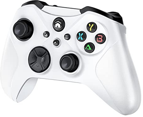 FOIRCEADAL [Need to Upgrade White Wireless Controller for X-One S/X XBOX PC with WiFi/Programming/Vibration/3.5 mm Audio/Turbo/6-Axis Gyroscope Compatible Xbox Series S/X/Android/iOS