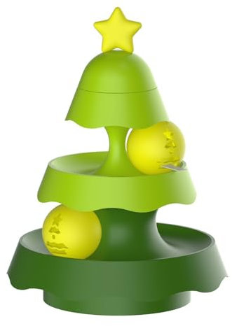 Rdxanc Juguete con forma de árbol de Navidad para gatos, juguete de inteligencia, placa de entrenamiento para gatos