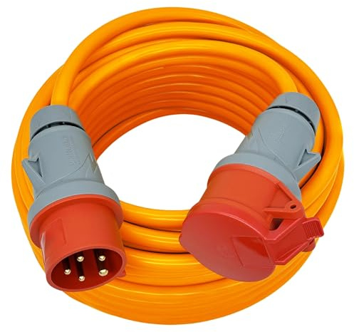 CEE Starkstromkabel 32A H07BQ-F 5x6mm² 10m MENNEKES Stecker/Kupplung IP44 | mit MENNEKES Stecker und Kupplung