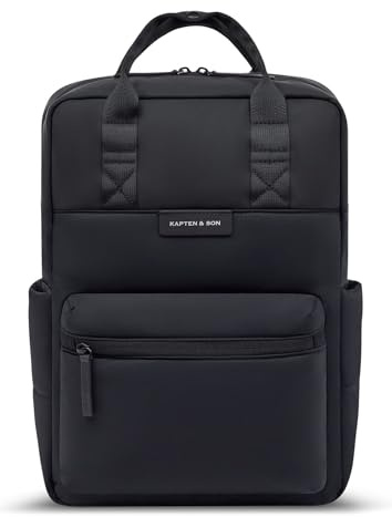 Kapten & Son Rucksack Freizeitrucksack mit Laptopfach Bergen Cloud Backpack 15L All Black schwarz