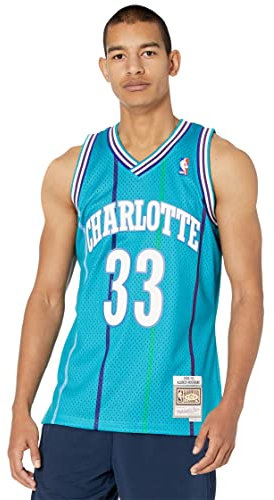 Mitchell & Ness Alonzo Mourning Charlotte Hornets Swingman 1992–1993 Trikot, Blaugrün/Ein Hauch von Paradies (Trace of Paradise), XL